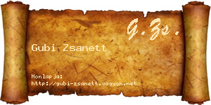 Gubi Zsanett névjegykártya